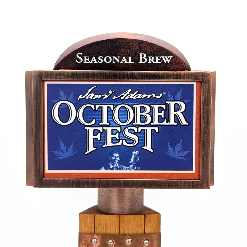 2010 Samuel Adams Seasonal Beer Tap Handle 3-Sided Inserts Rustic Noble Pils